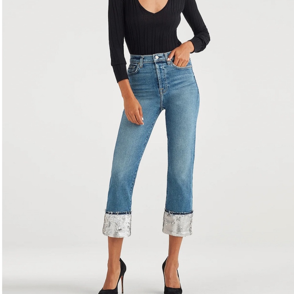 LUXE VINTAGE SEQUIN BOYFRIEND JEAN